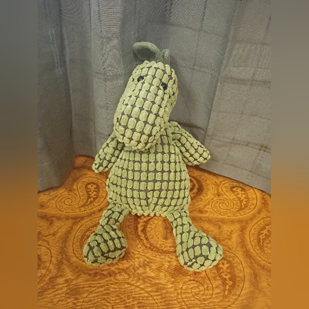 Jellycats Doppy Dino Soft Ribbed Texture RETIRED Collectible Plush 13"